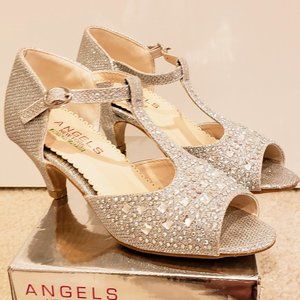 Open toe, Kitten Heel, Girls Dress shoes/Pageant